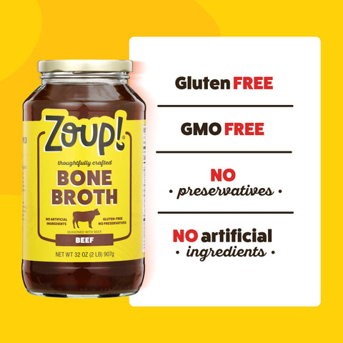 Savory Broth by Zoup! Keto-Friendly, Gluten Free, Non-GMO - Great for Stock, Bouillon, Soup Base or in Gravy - 1-Pack (32 oz)