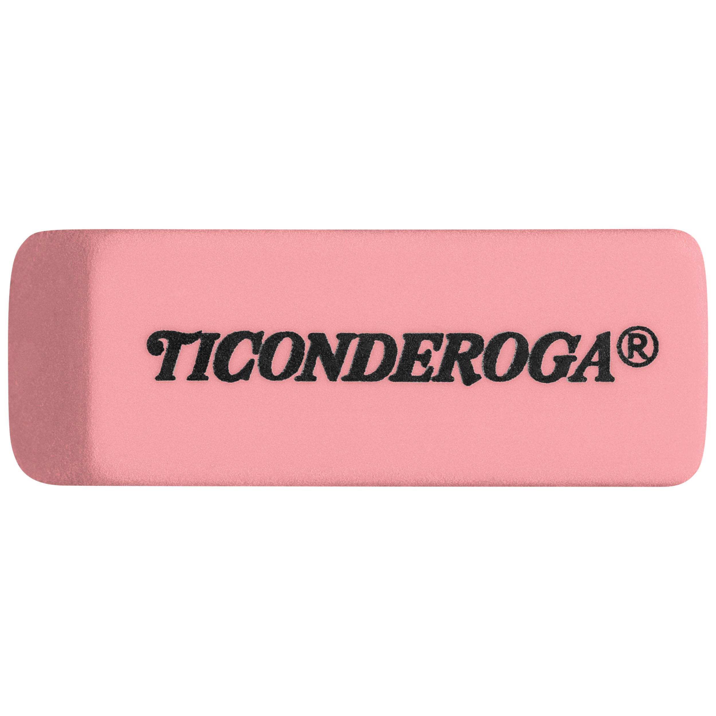 Ticonderoga Wedge Erasers, Pink, 3 Count