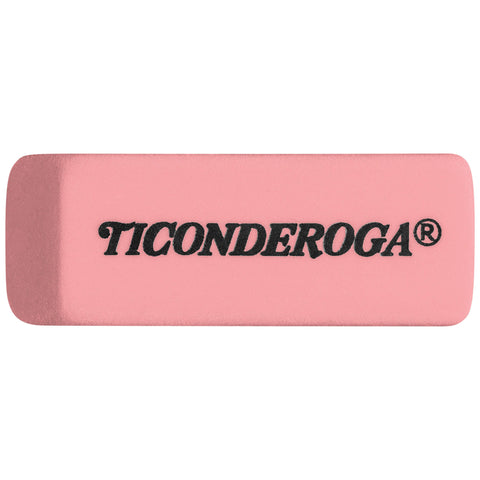 Ticonderoga Wedge Erasers, Pink, 3 Count