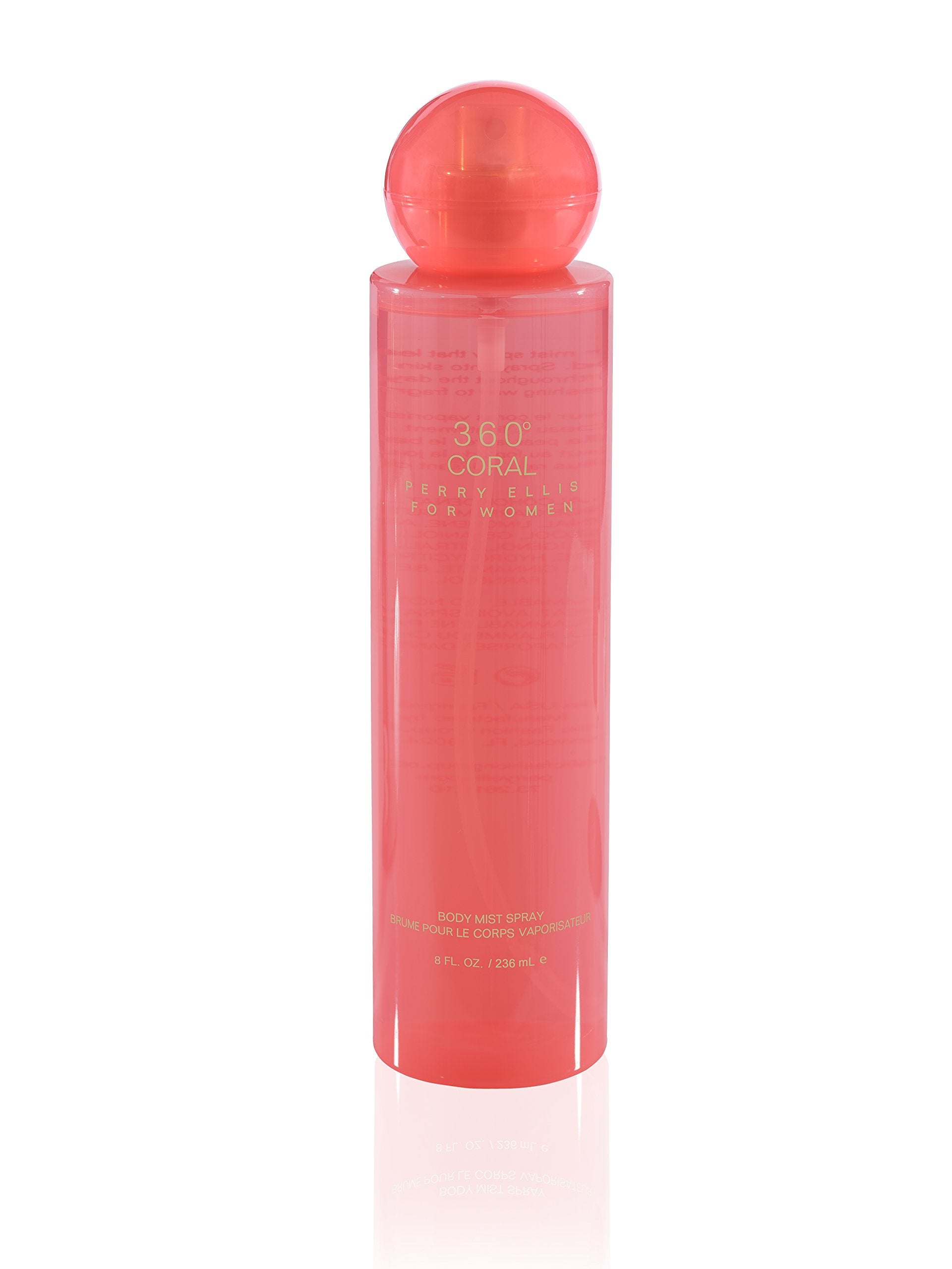Perry Ellis 360 Coral for Women, 8.0 fl oz Body Mist, clean