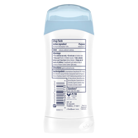 Dove Original Antiperspirant Deodorant for Women Original Clean 48 Hour Sweat & Odor Protection 2.6 oz