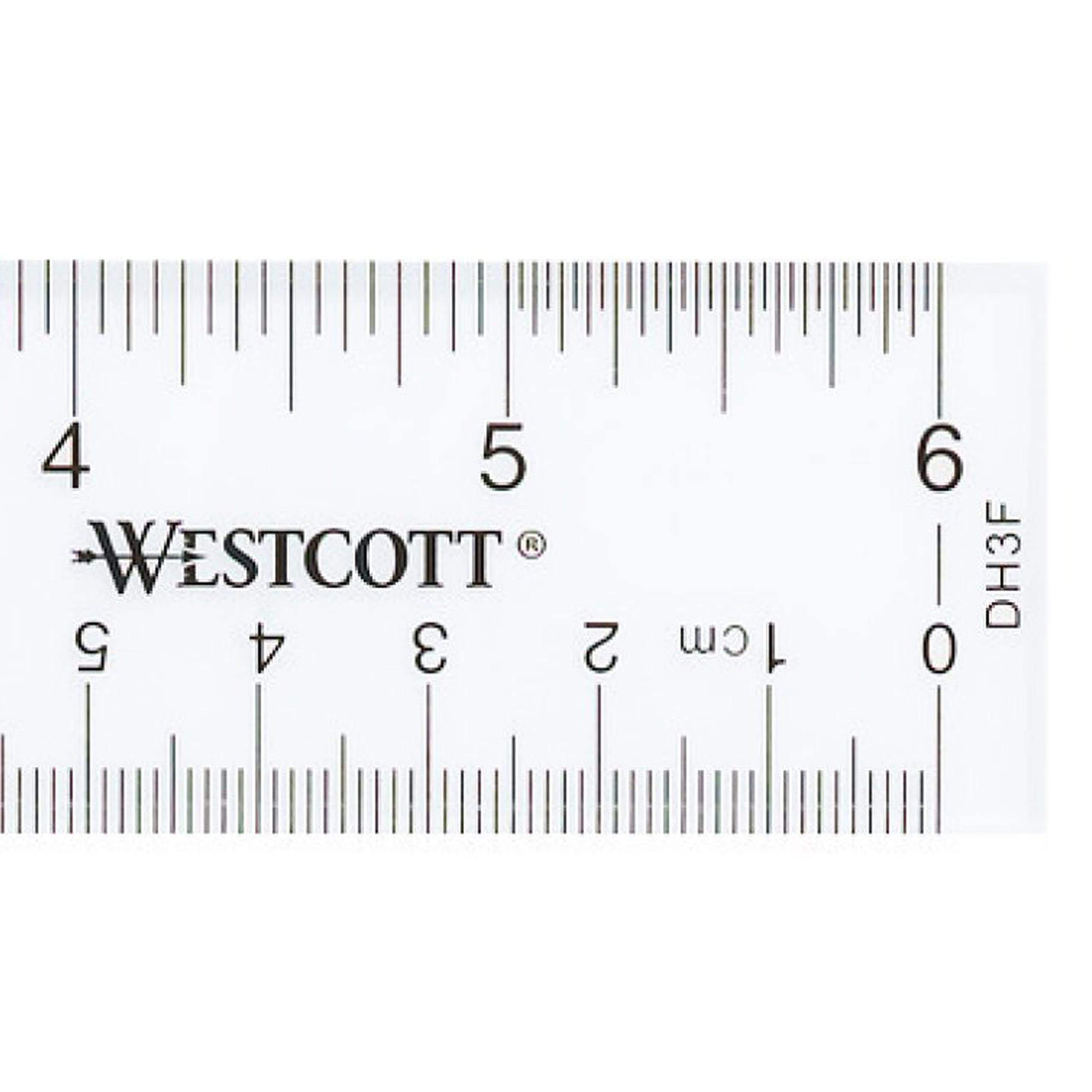 Westcott 10561 Acrylic Clear Ruler, 6 in