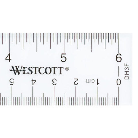 Westcott 10561 Acrylic Clear Ruler, 6 in