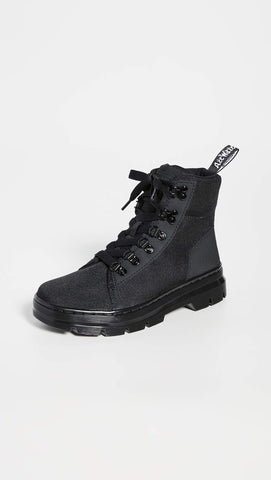 Dr. Martens Women's Combs W Combat Boot, Black/Black, 10