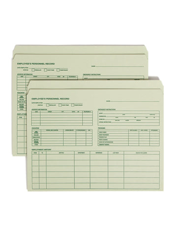 Smead Employee Record File Folder, Straight-Cut Tab, Letter Size, Moss, 20 per Pack (77000)