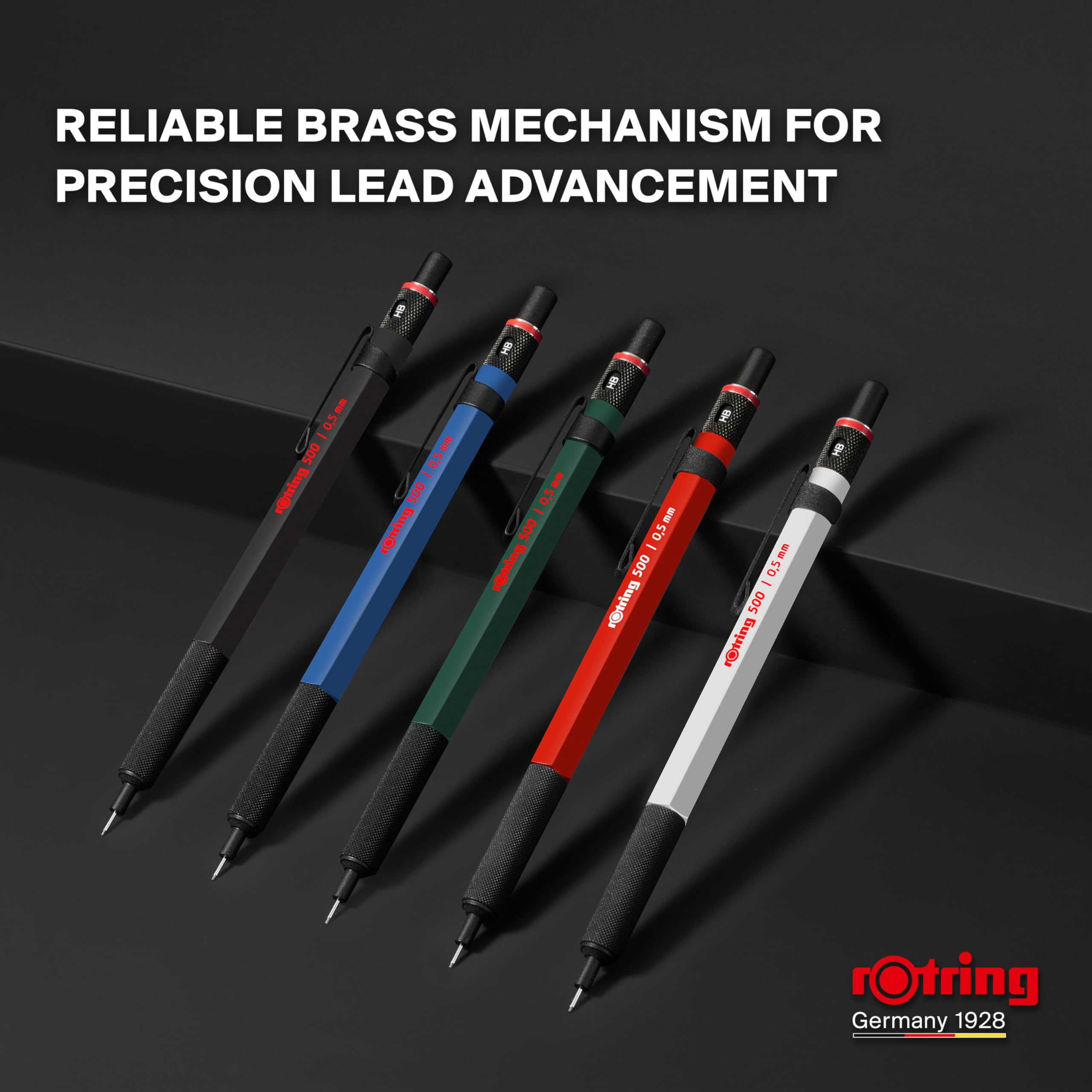 rOtring 1904727 500 0.7mm Mechanical Pencil, Black (502507N)