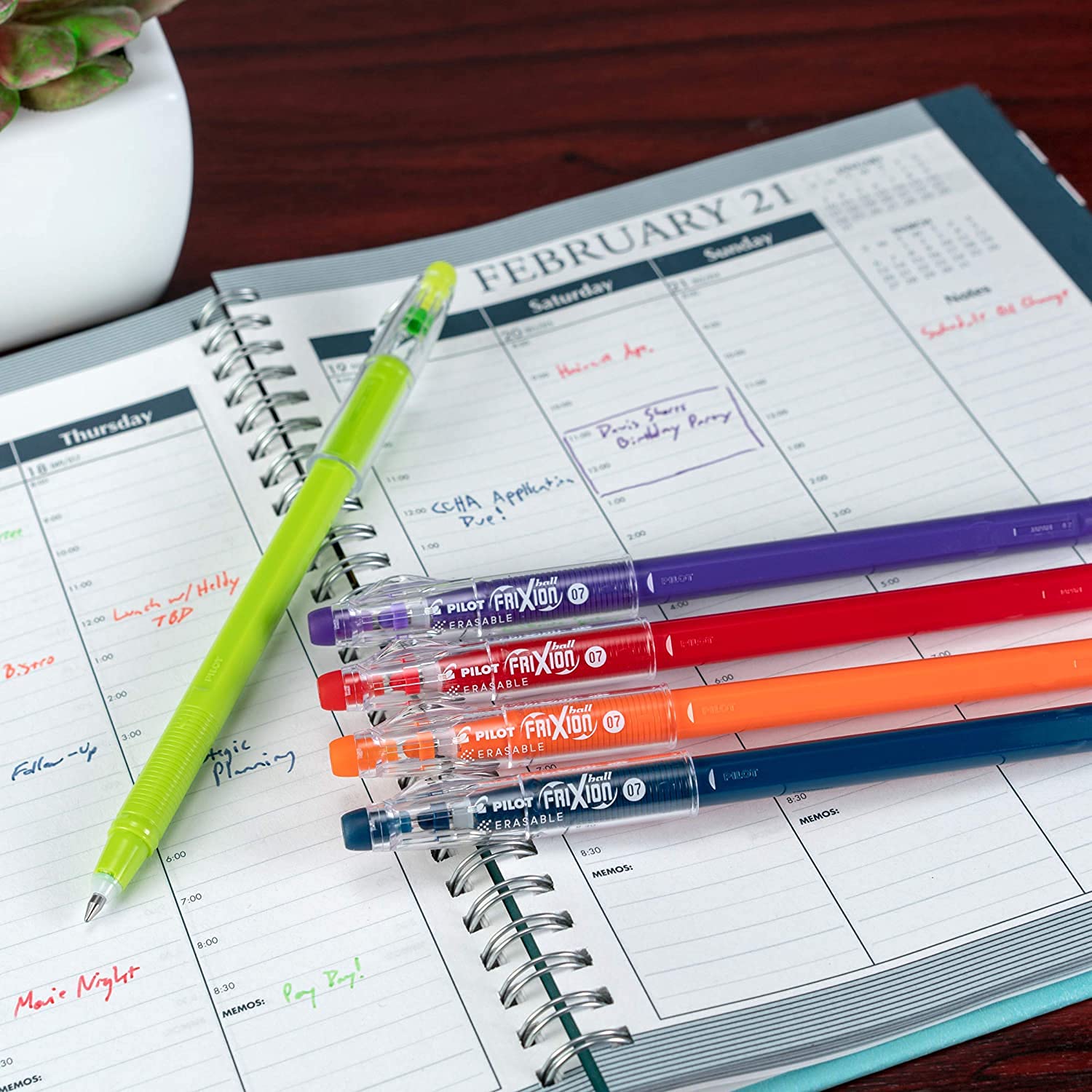 PILOT FriXion ColorSticks Erasable Gel Ink Stick Pens, Fine Point, Black Ink, Tub of 36 (5798)