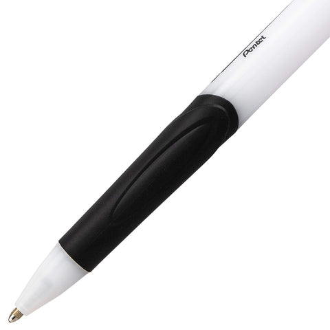 Pentel GlideWrite Ballpoint Pen with TechniFlo Ink, (1.0mm) Medium Line, Black Ink, Pack of 6 (BX910BP6A)