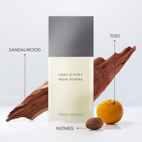 Issey Miyake L'Eau d'Issey Pour Homme Eau de Toilette - Fragrance for Men - Pure & Fresh - With Notes of Yuzu, Nutmeg & Sandalwood - 4.2 oz
