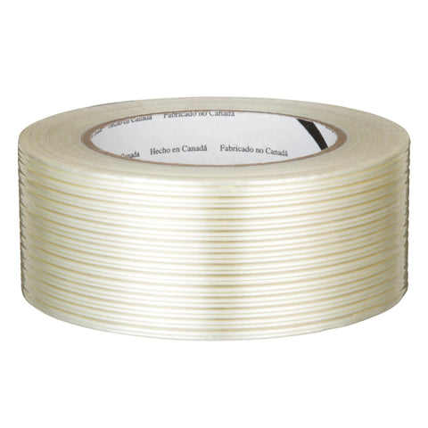 3M 8934 Tartan Filament Tape, Clear, 4 mil, 48 mm x 55 m, Pack of 24