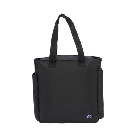 Champion unisex adult Signal Gym Tote Bags, Black/Reflective Silver, One Size US