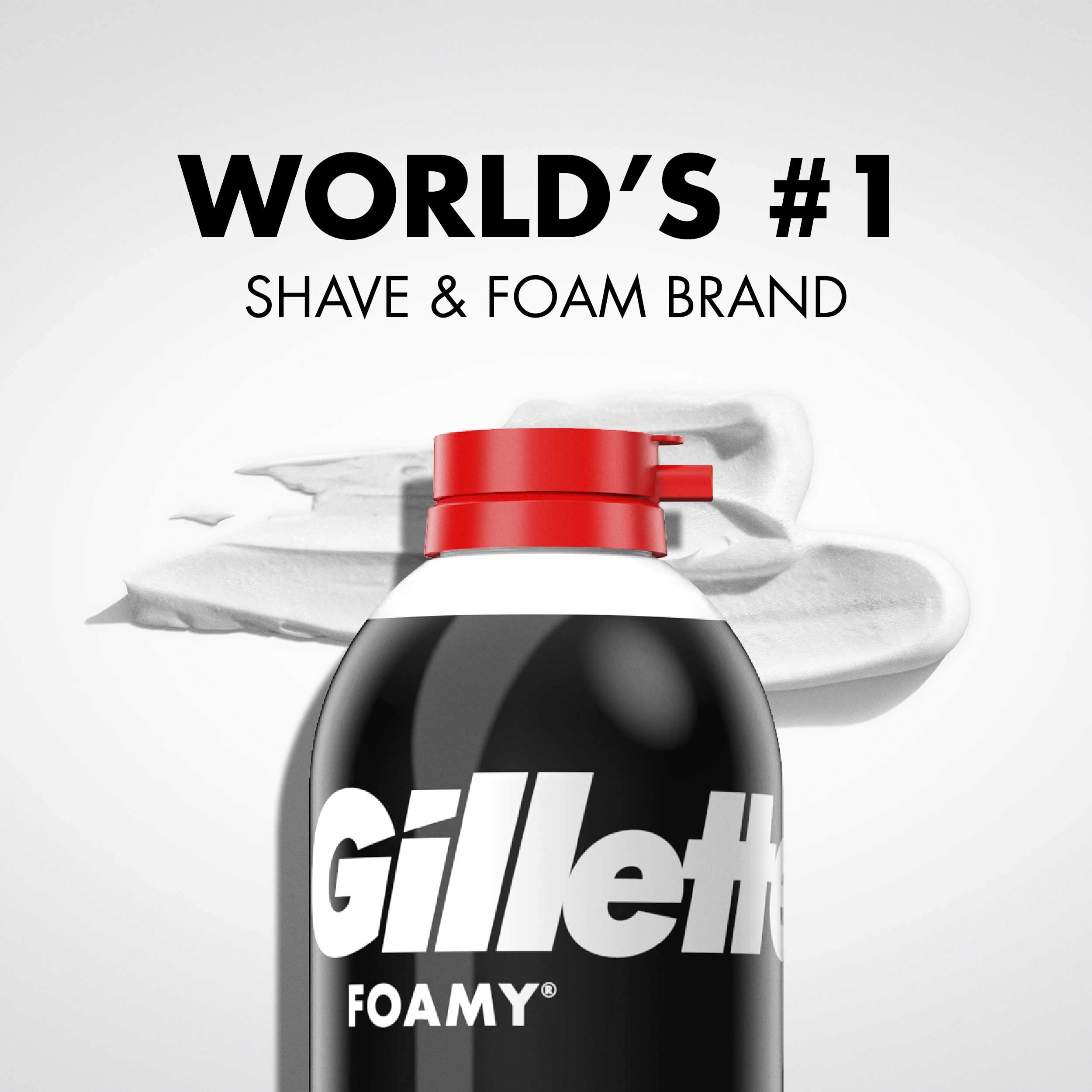 Comfort Glide Foamy Regular Shave Foam Men Shaving Foam by Gillette, 11 Ounce