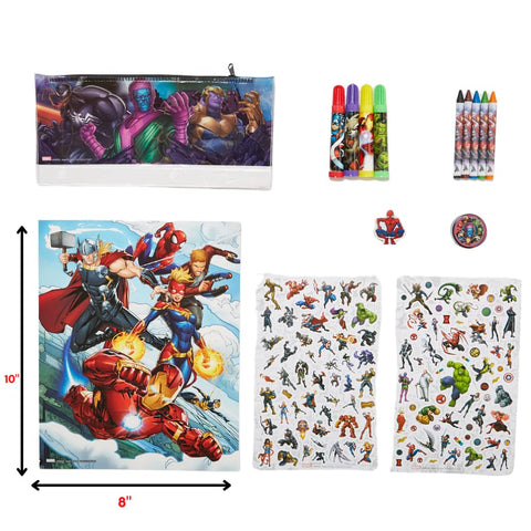 Innovative Designs Marvel Avengers Coloring Art and Sticker Set for Boys and Girls, 30 Pcs.