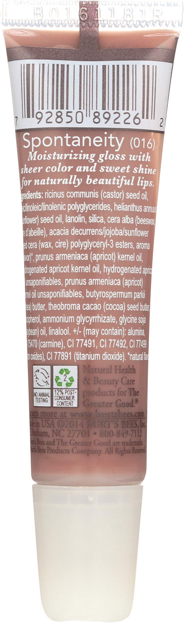 Burt's Bees 100% Natural Moisturizing Lip Shine, Spontaneity - 1 Tube