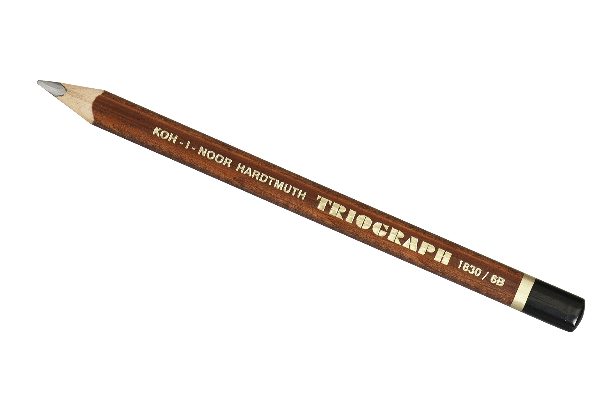 Koh-I-Noor Triograph Graphite Pencil Artist Set, 2B, 4B, 6B Degrees, Pack of 3 Pencils, Black (FA1830.3BC)