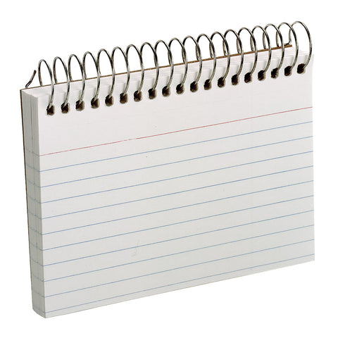 Oxford Premium-Weight Index Cards, Spiral, Ruled, 3 x 5 Inches, White, 50 Cards per Pack, 1 Pack (40282)
