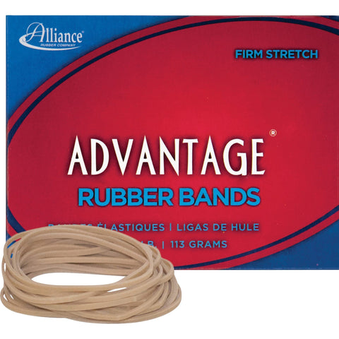 Alliance Rubber 26189 Advantage Rubber Bands Size #18, 1/4 lb Box Contains Approx. 370 Bands (3" x 1/16", Natural Crepe)