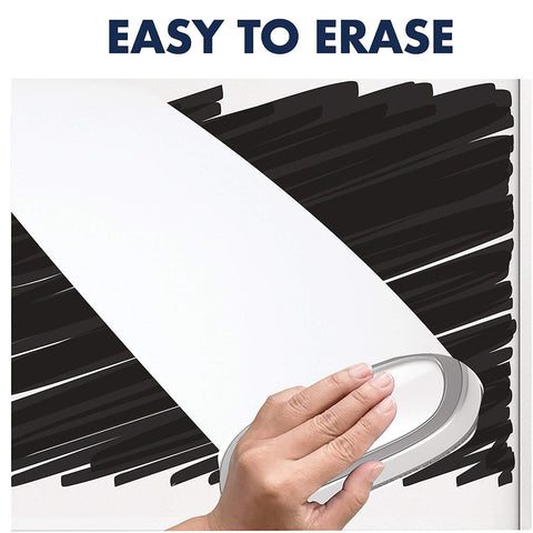 Quartet White Board Dry Erase Board Eraser, 6" x 2-3/8", Premium Max Clean for Dry Erase Markers, Includes Magnetic Caddy Holder, Home School Supplies & Home Office Accessories, Silver (DFEB5)