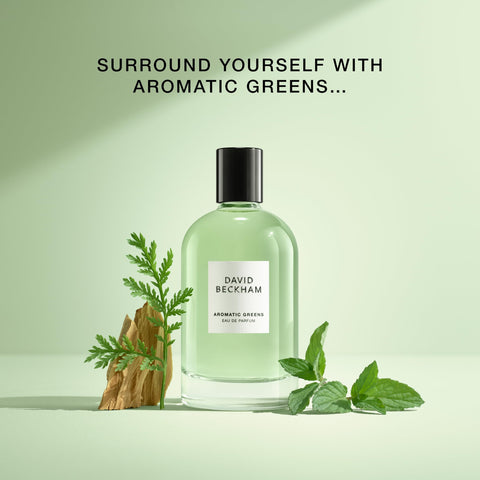 David Beckham Aromatic Greens Eau de Parfum 3.3 fl oz (Pack of 1), Notes of Lemon, Green Apple, and Cedarwood, Men's Fragrance, Long Lasting, Everyday Fragrance, Travel Size