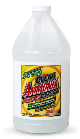 La's Totally Awesome Clear Ammonia, 64 oz, Multipurpose, Multi-Surface Cleaning Solution