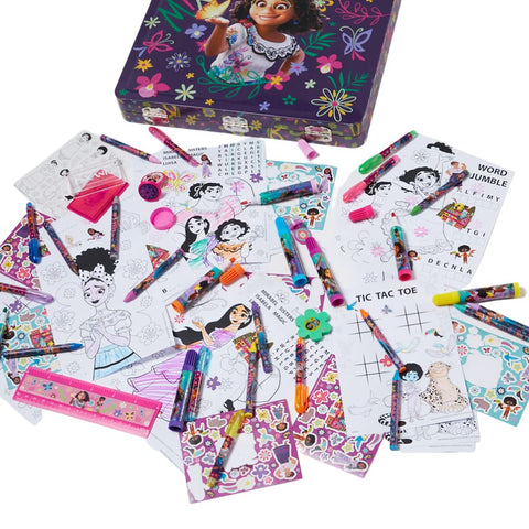 Innovative Designs Disney Encanto Deluxe Activity Set for Kids with Carrying Tin, Coloring Sheets, Stickers, & Art Supplies, 500+ Pieces