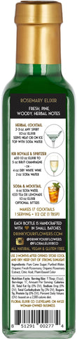 Floral Elixir Co. - All Natural HERB Syrup for Cocktails & Sodas, 8.5 oz (Rosemary)