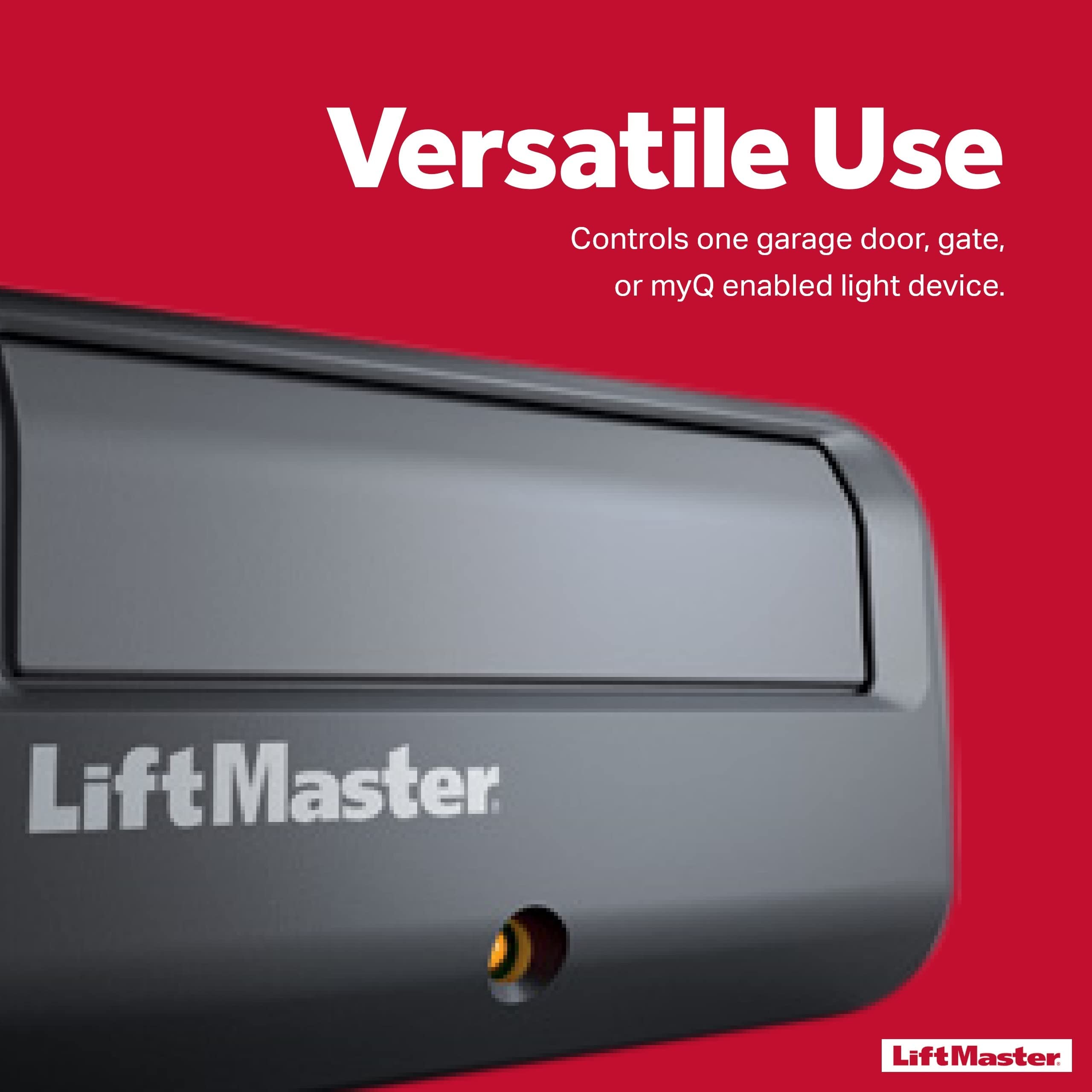LiftMaster 891LM Security+ 2.0 1-Button Gate Operator Remote Control with Visor Clip - Compatible only with Security+ 2.0 LiftMaster gate openers with Yellow Round Learn Button and Yellow Antenna