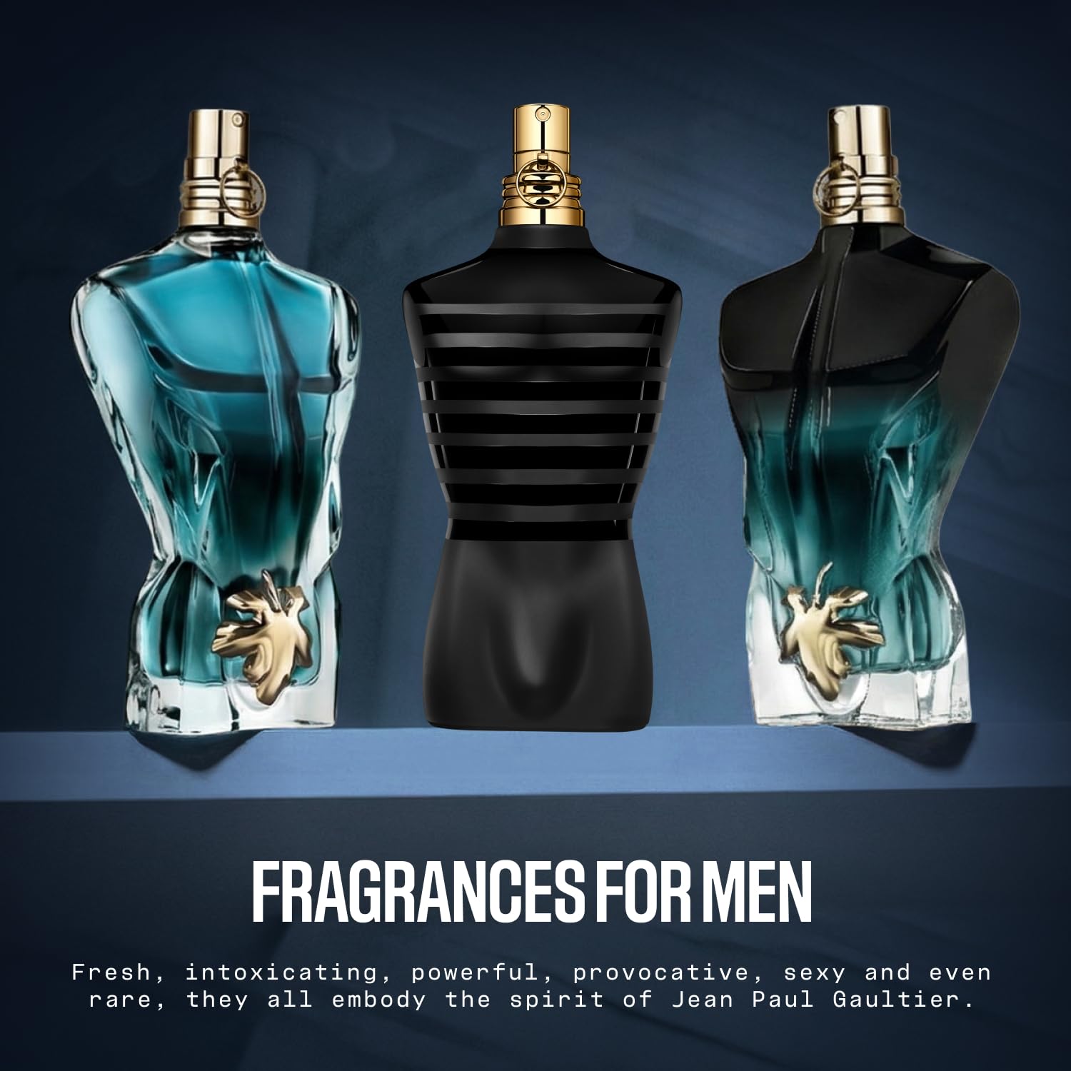 Jean Paul Gaultier Le Male Le Parfum - Amber Woody Eau de Parfum Intense for Men Fragrance - Cardamom, Lavender & Iris, Vanilla - Men's Perfume Spray, 2.5oz