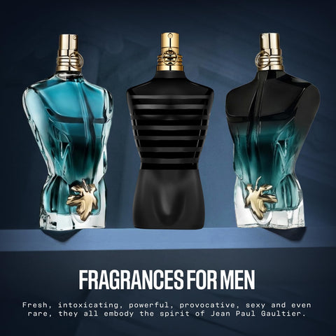 Jean Paul Gaultier Le Male Le Parfum - Amber Woody Eau de Parfum Intense for Men Fragrance - Cardamom, Lavender & Iris, Vanilla - Men's Perfume Spray, 2.5oz