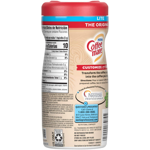 NESTLE Coffee-mate Coffee Creamer, Original Lite, 11oz powder creamer