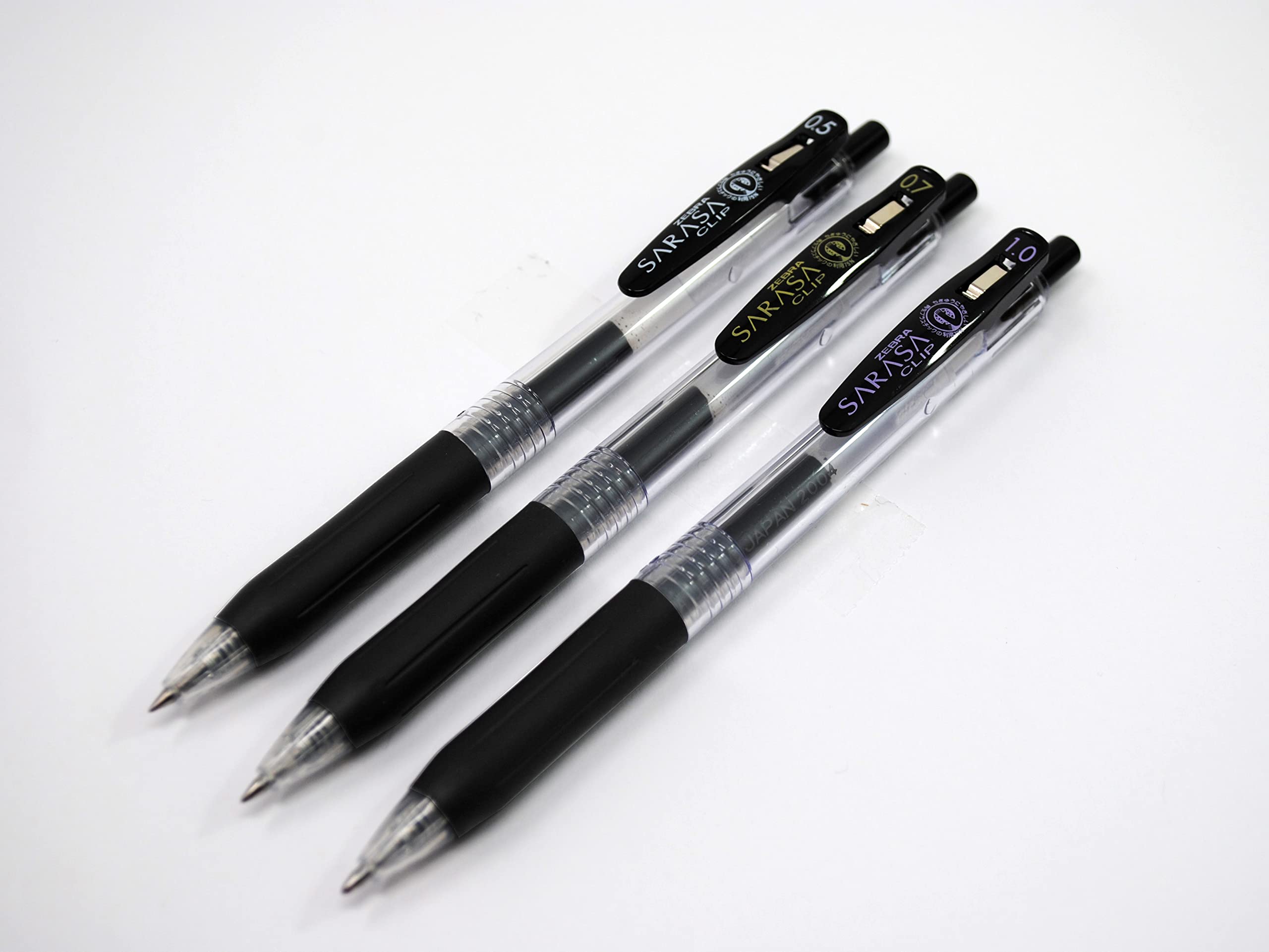 Zebra Pen Sarasa Clip Recycled Retractable Gel Pen, 0.5mm Fine Point, Black Ink, Water-Based, Ideal for Office and School, Journal, Note Taking and Planner Use, 75% Recycled, 12-Pack (47310)