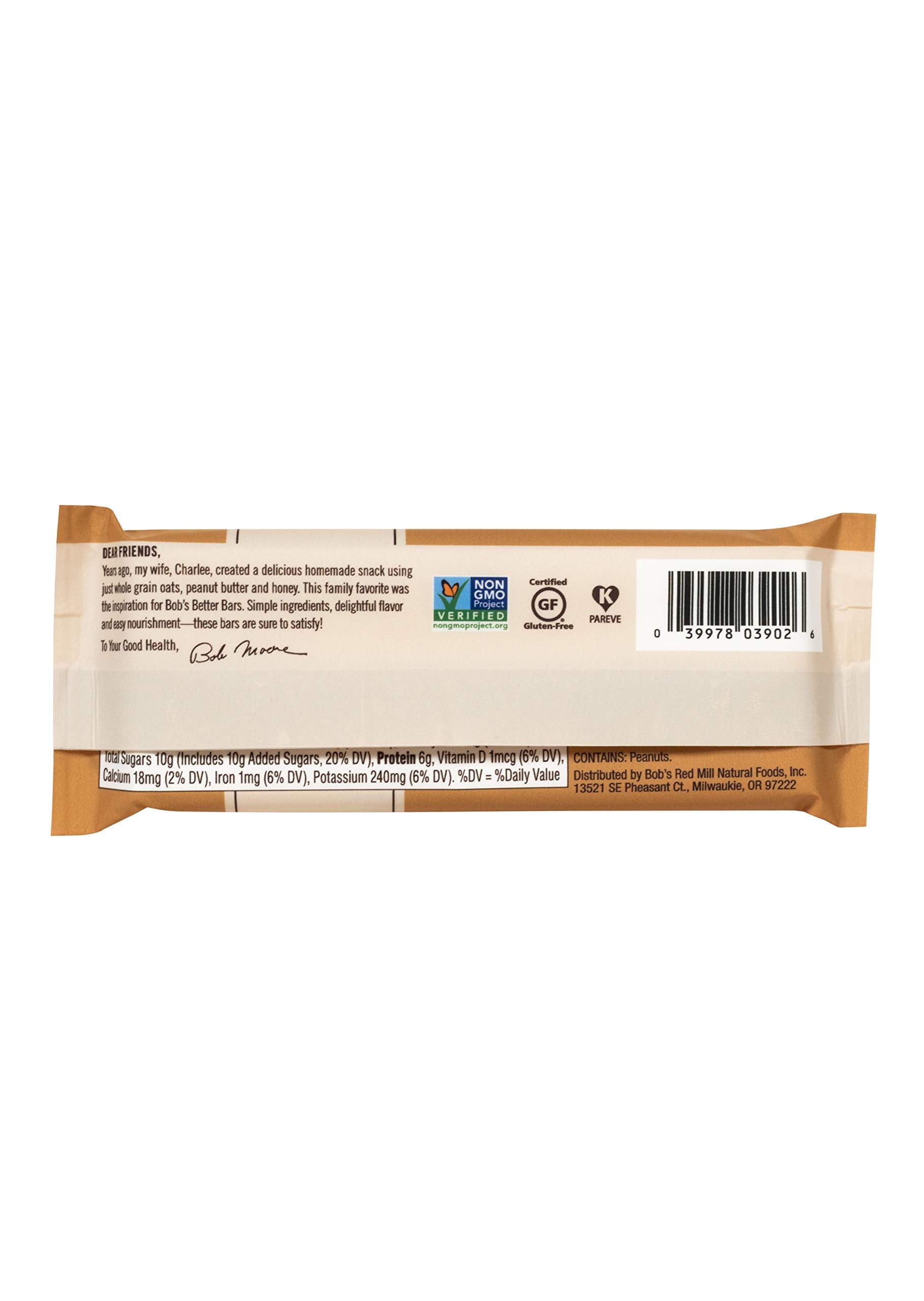 Bob's Red Mill Peanut Butter Chocolate & Oats Snack Bar – 1.76 Ounce (Pack of 1) - Gluten Free, Non-GMO, Whole Grain