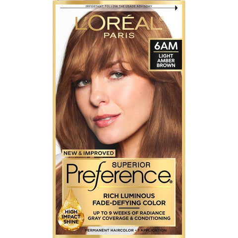 L’Oreal ParisSuperior Preference - 6AM Light Amber Brown (Warmer) 1 Each (Pack of 2)