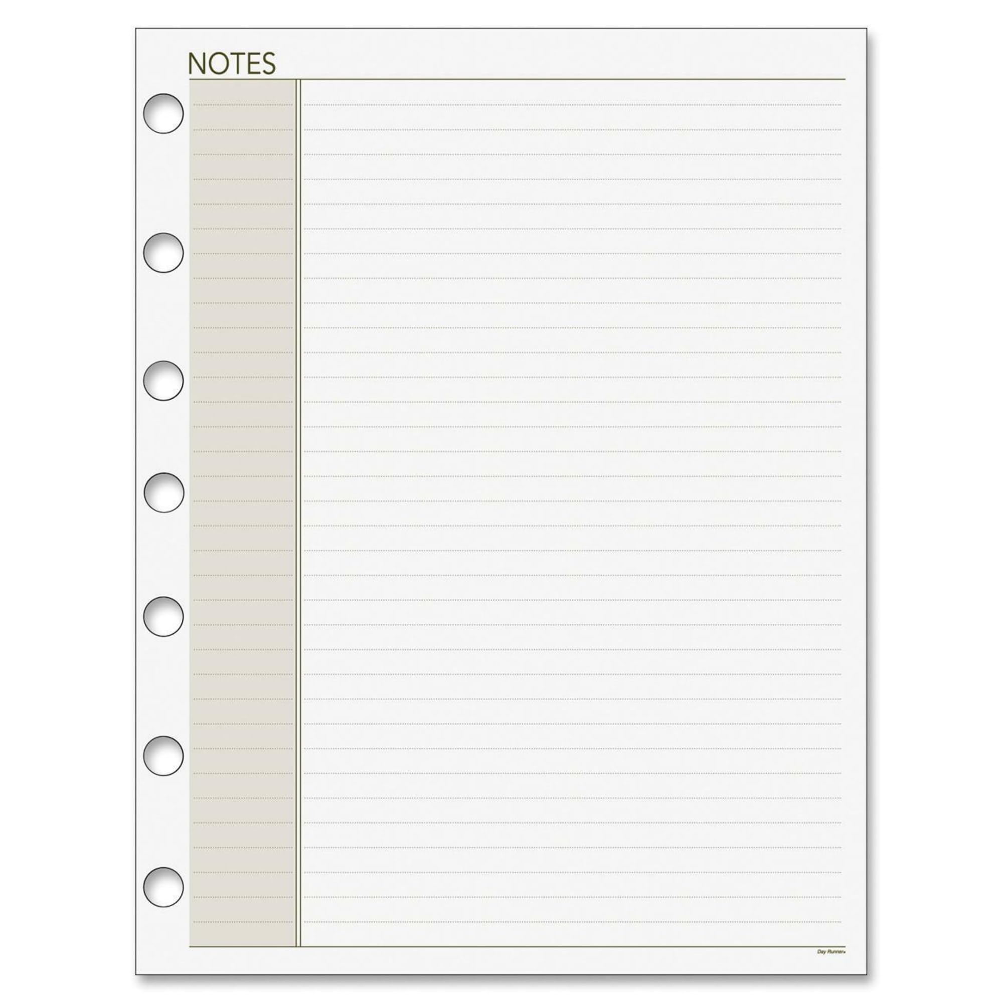 AT-A-GLANCE Day Runner Lined NotePad Pages, 87275 DAY-TIMER, Refill, Loose-Leaf, Undated, for Planner, 5-1/2" x 8-1/2", Size 4, 32 Sheets/Pack (031-3)