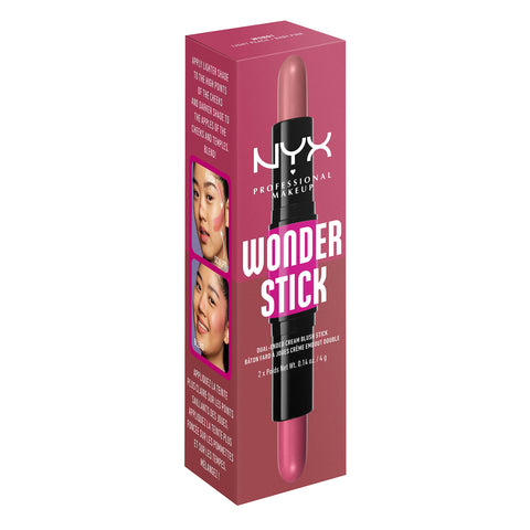 NYX PROFESSIONAL MAKEUP Wonder Stick Blush with Hydrating Hyaluronic Acid, Dual-Ended Cream Blush Stick - Bright Amber & Fuchsia