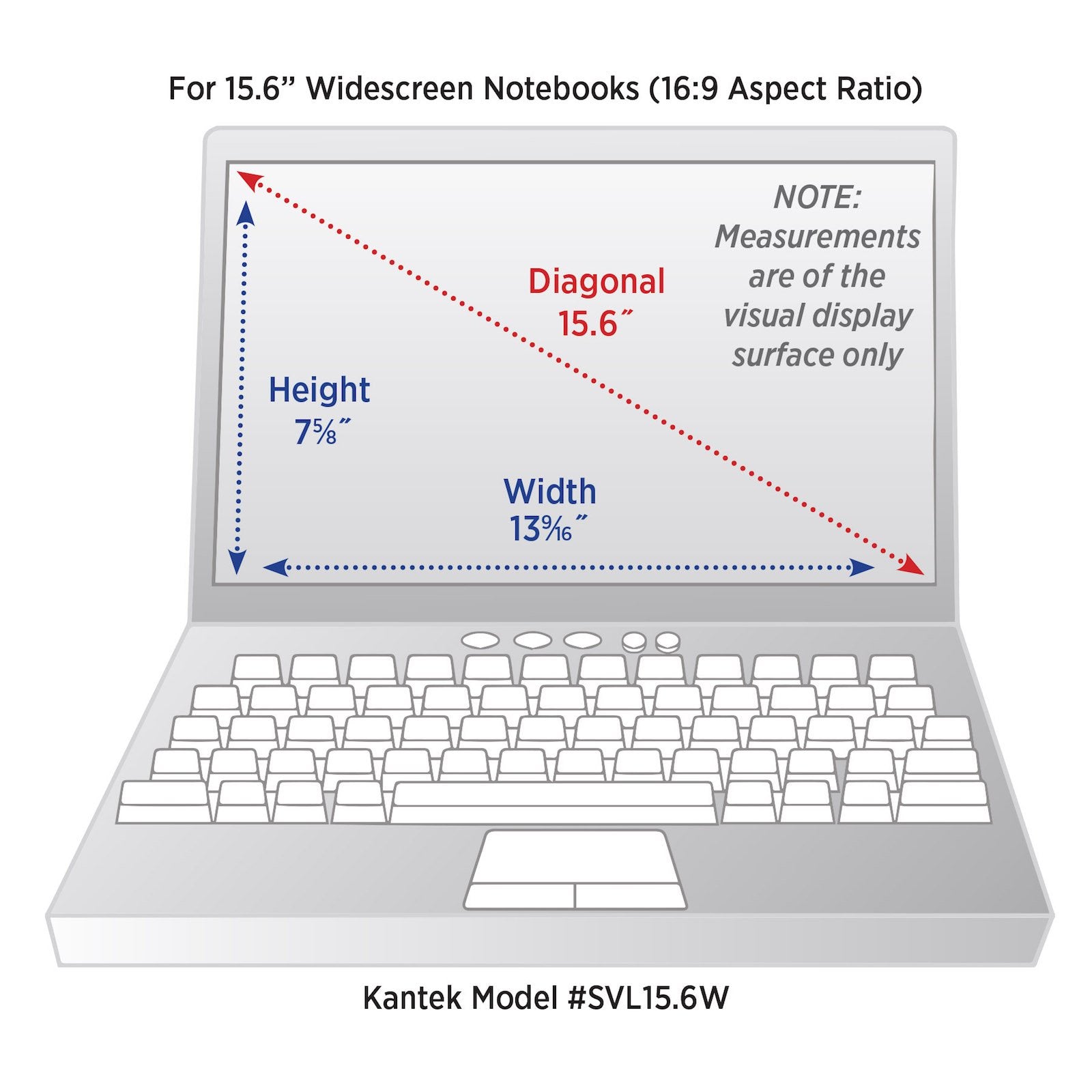 Kantek Secure-View Blackout Privacy Filter for 15.6-Inch Widescreen Notebooks (Measured Diagonally – 16:9 Aspect Ratio), Anti-Glare, Anti-Blue Light (SVL15.6W)