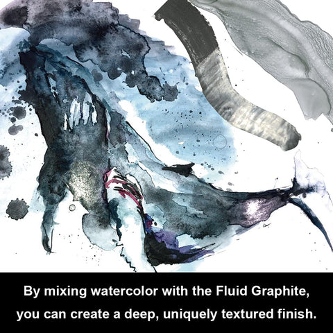 Kuretake Painting Ink, for dip Pen, Brush, Liquid, Paste, Artist, Non Toxic Paints, Illustration, Lettering, Drawing, Writing, Made in Japan (Graphite)