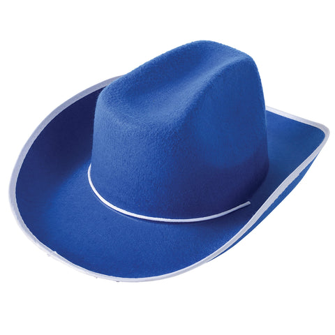 U.S. Toy Blue Felt Western Style Cowboy Hat Size Large