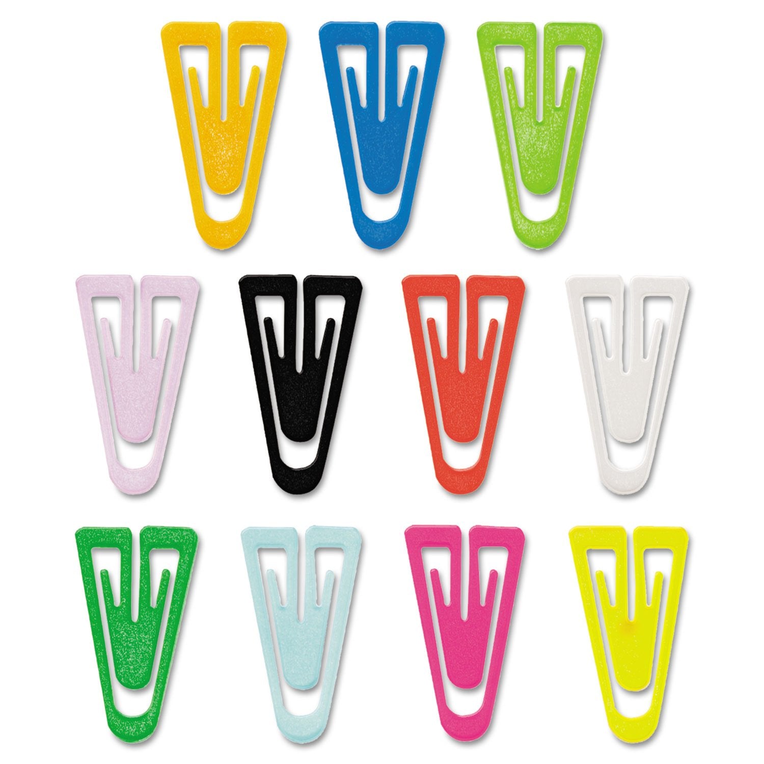 Gem Office Products Triangular Paper Clips, Colors may vary