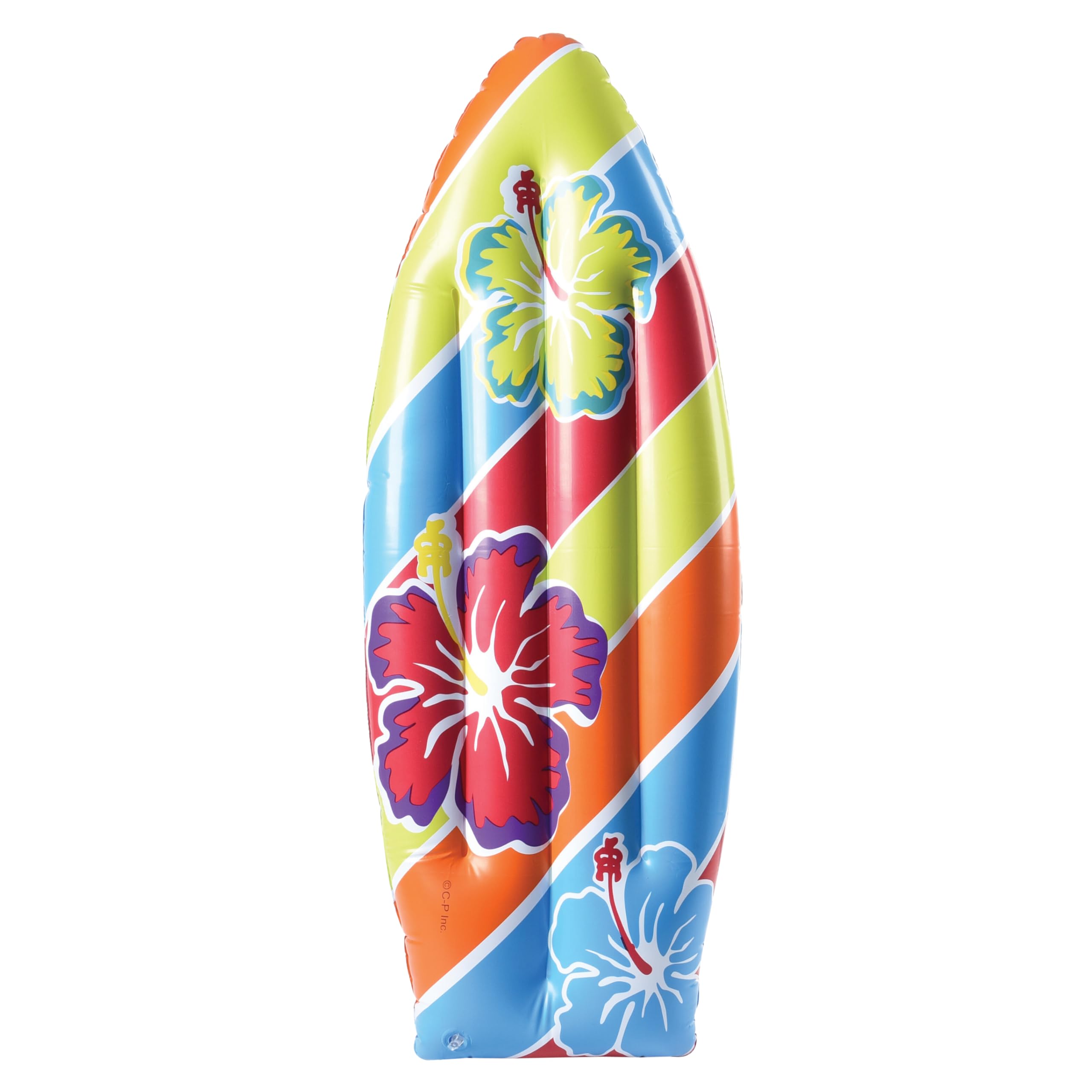 U. S. Toy Inflatable Surfboard Luau Decoration Theme Beach Pool Toy, Beach, Tropical, Hawaiian Party Decor, Inflatable Backyard Pool Toy, 3 Ft. Long, 1-Pack, 3 Years & Older