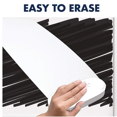 Quartet White Board Dry Erase Board Eraser, 5" x 2", Max Clean for Dry Erase Markers, Includes Magnetic Caddy Holder, Home School Supplies & Home Office Accessories, White/Gray (DFEB4)