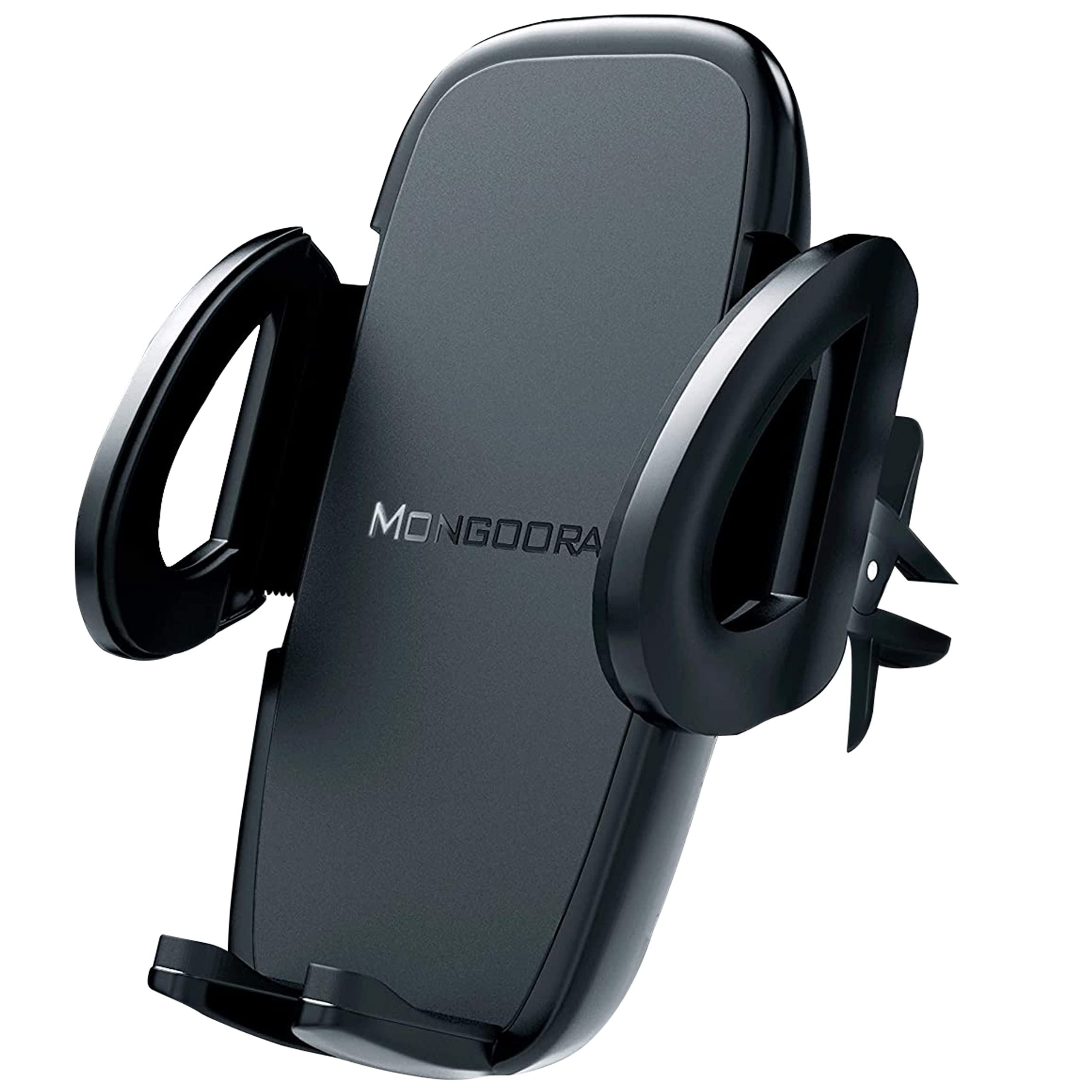 Mongoora Air Vent Car Phone Mount Holder - Locking Cell Phone Car Mount Universal for Any Smartphone, iPhone, Android - Clip On Car Phone Holder for Dashboard - Stocking Stuffers
