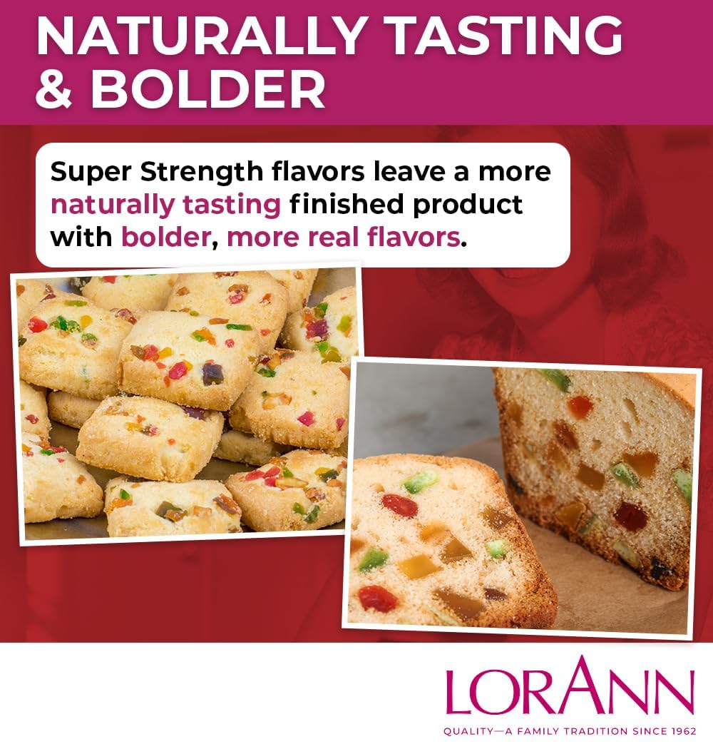LorAnn Oils Super Strength Flavoring - Used For Candy Making, Flavoring, Baking, Hard Candy, & Flavor Oils - Bold, Natural Flavors 4X Stronger Than Extracts - Tutti Frutti, Pack of 2, 0.125 fl oz