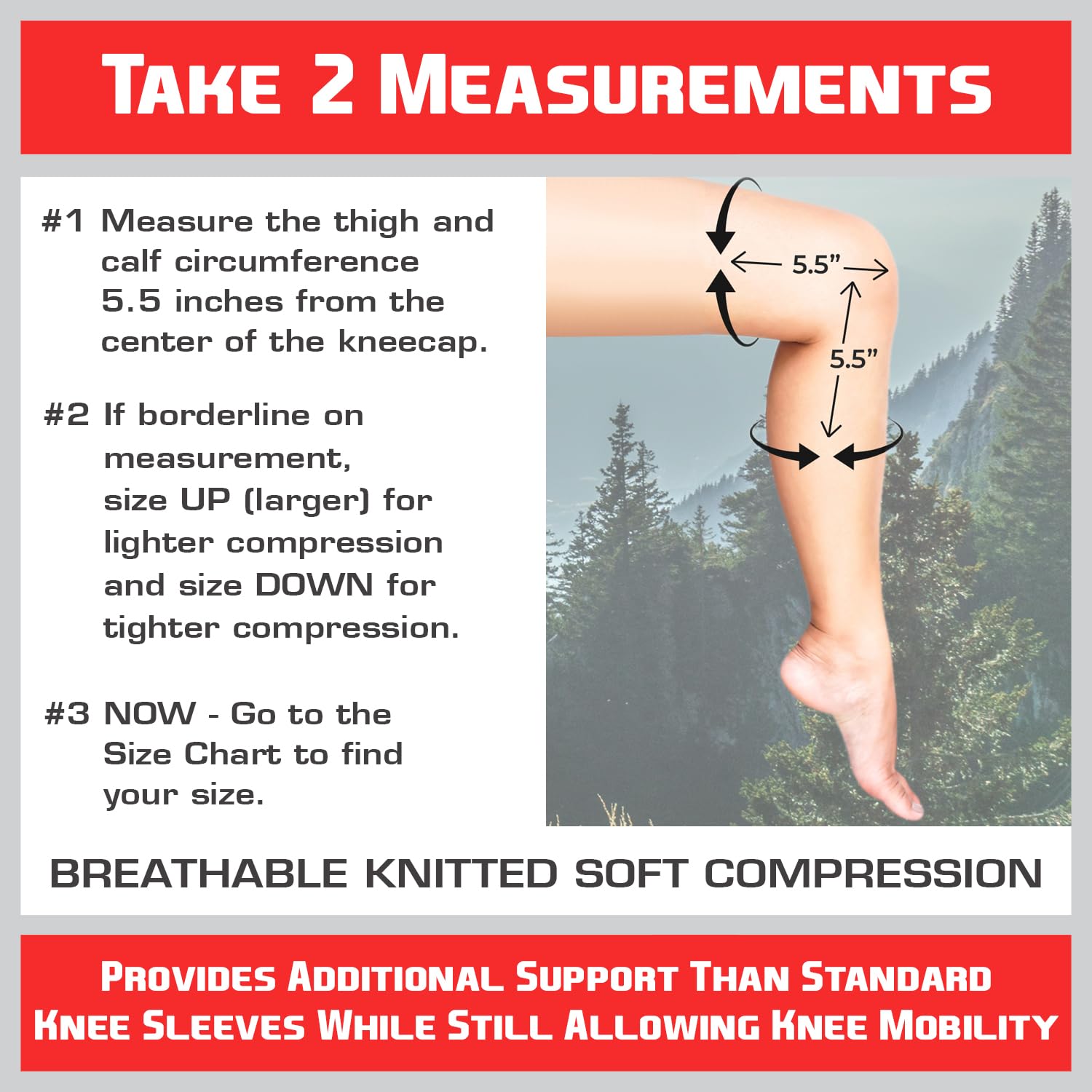 TechWare Pro Knee Brace for Women & Men - Knee Compression Sleeve for Knee Pain, Knee Support. Knee Brace for Meniscus Tear, ACL, and Arthritis with Side Stabilizers & Gel Pads (Black/Gray Large)