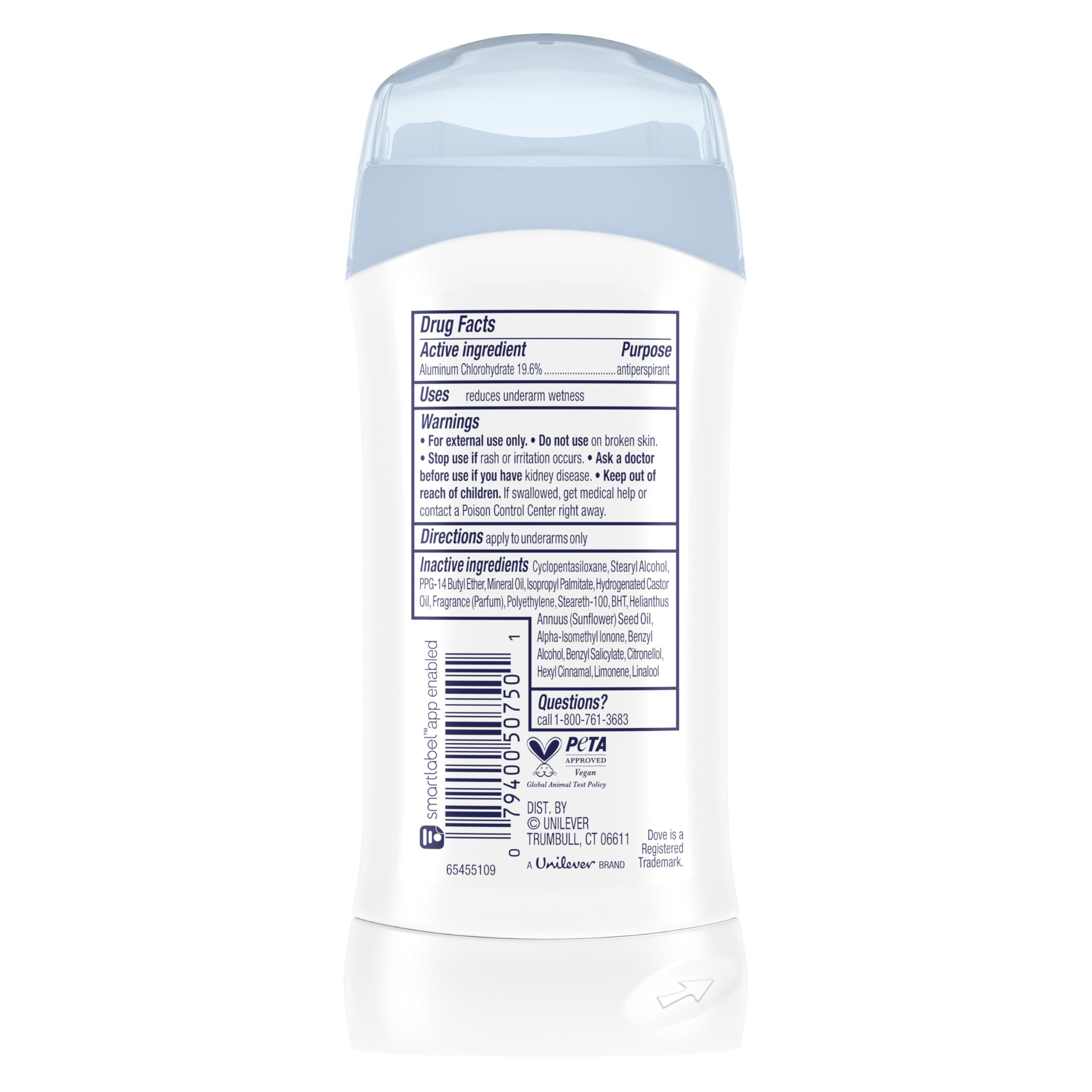 Dove Invisible Solid Antiperspirant Deodorant Stick 2 Count Fresh for Women, For All Day Underarm Sweat & Odor Protection 2.6 oz