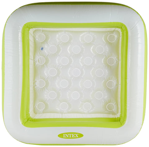 Intex Square Inflatable Kids Pool, 34 x 34 x 10 inches, Pink and White, 15 Gallon