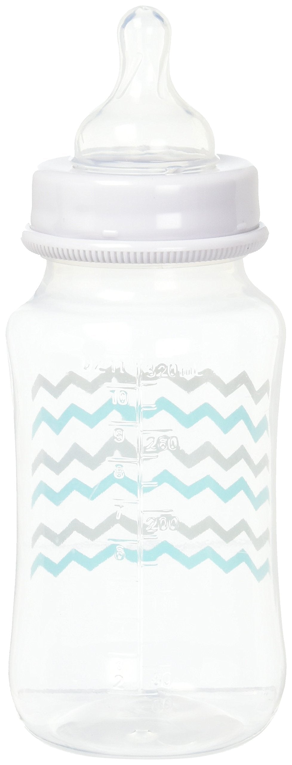 Cribmates 2 Piece Wide Bottle Elephant Zigzag, Teal/Grey