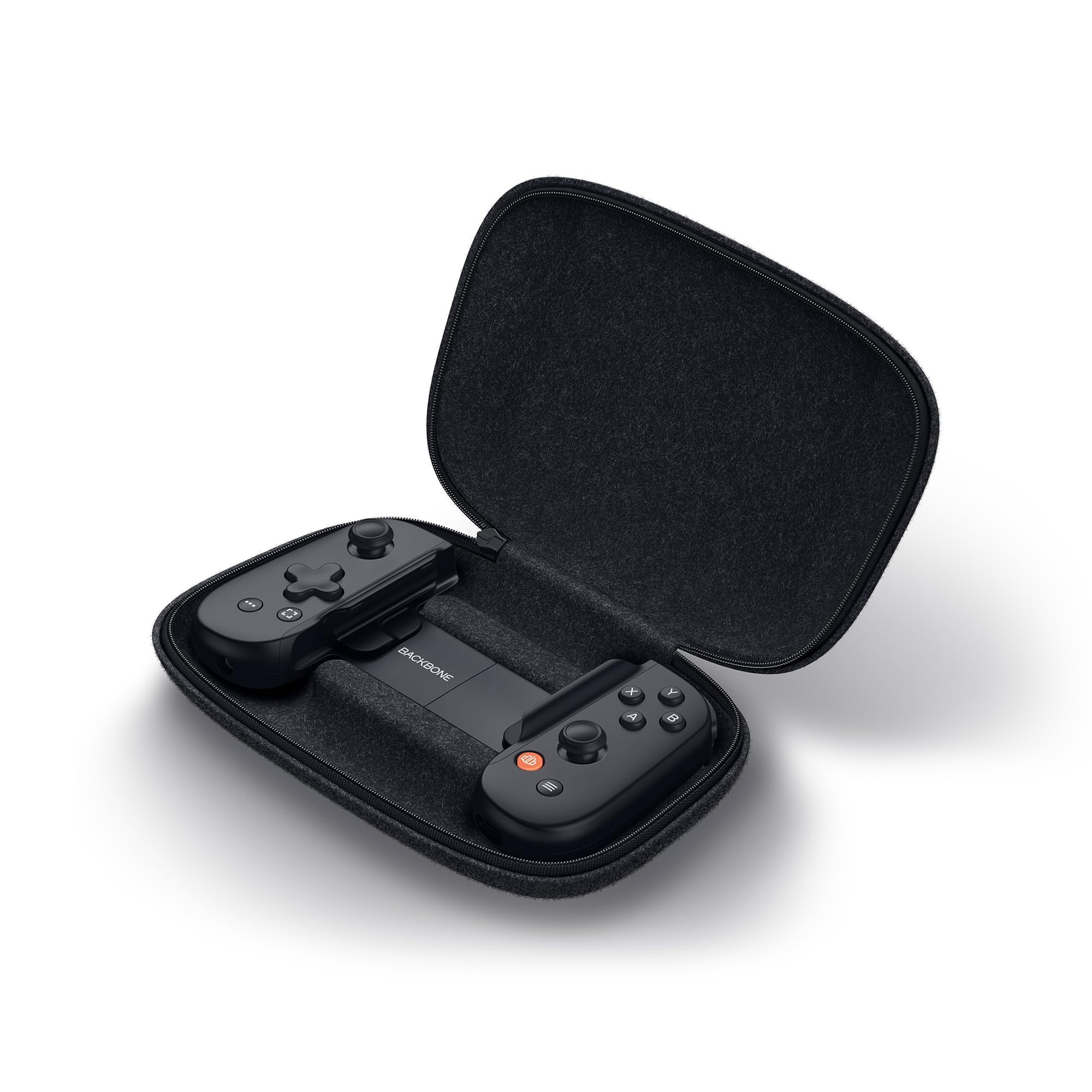 BACKBONE One Controller Case – Lightweight & Durable Backbone Case with Travel-Ready Storage for Your Mobile Gaming Controller, Molded Felt Giftable Organizer for Gamers – Black