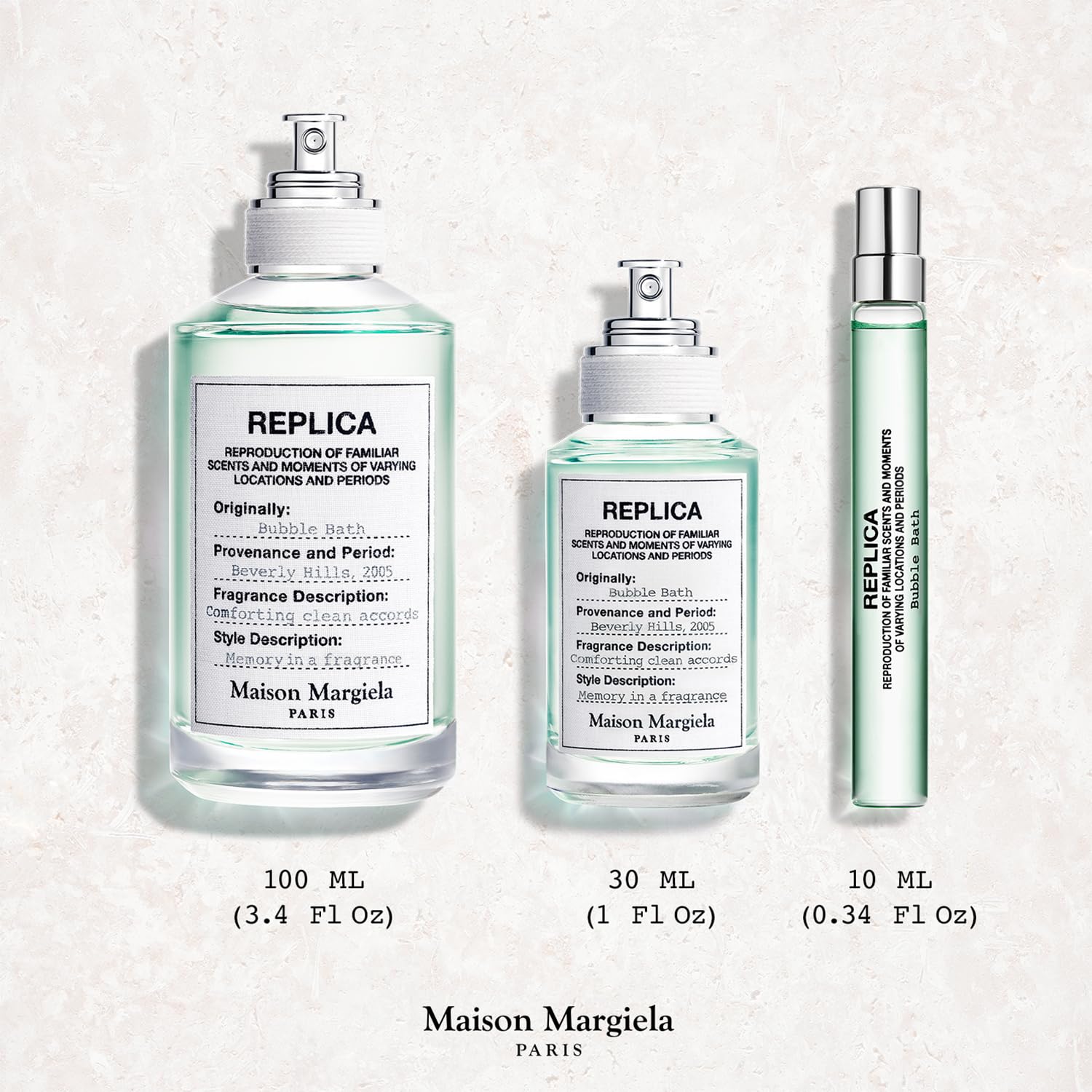Maison Margiela - Replica - Bubble Bath Eau de Toilette - Fresh Fragrance - With Soap Bubbles, Rose & Coconut Milk - 3.4 Fl Oz