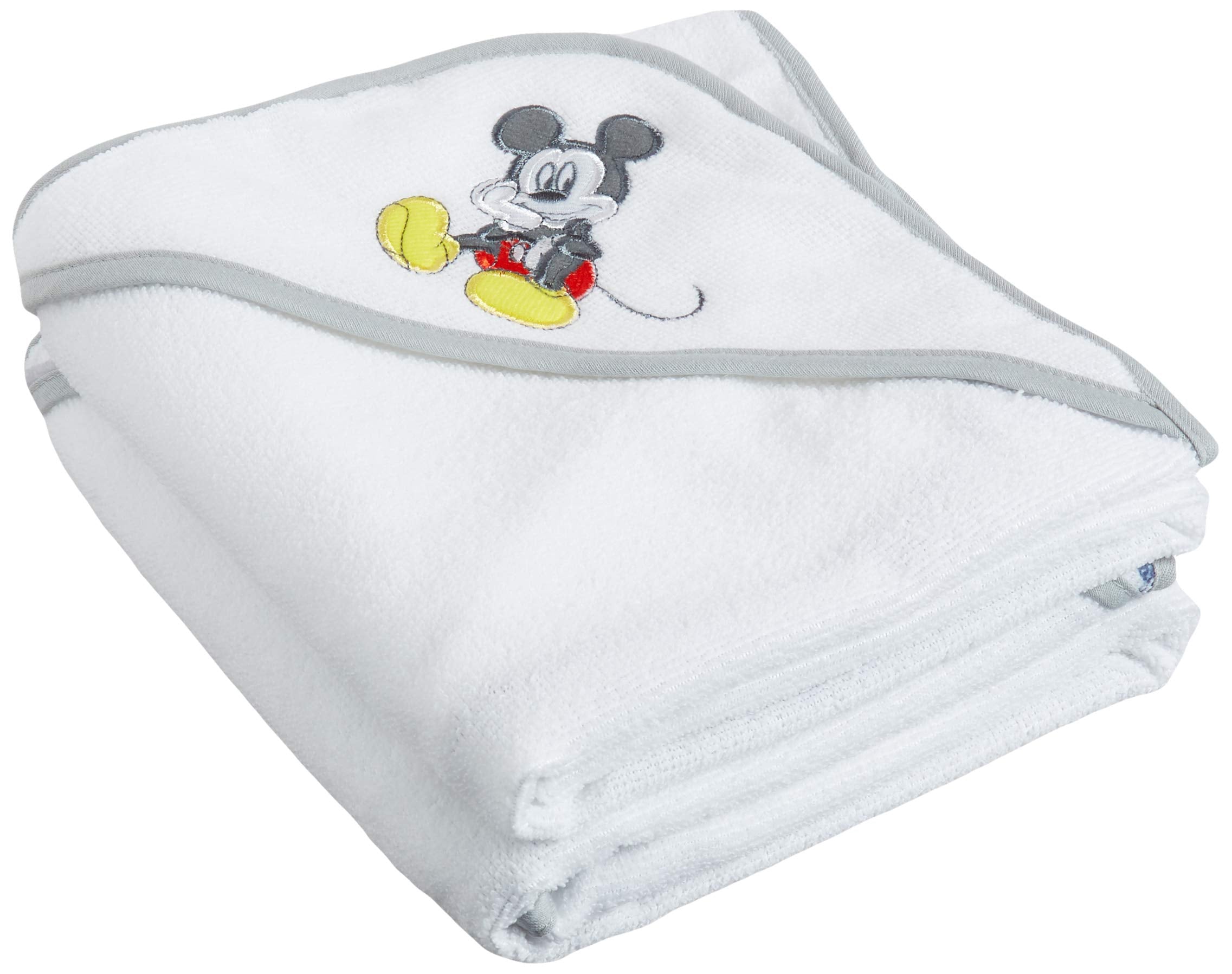 Cudlie Disney Mickey Mouse Baby Boys 2 Pack Rolled Hooded Towels On Header Card